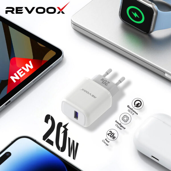 REVOOX Charger USB port 20W with Cable Lightning RCH-AL02 – Image 2