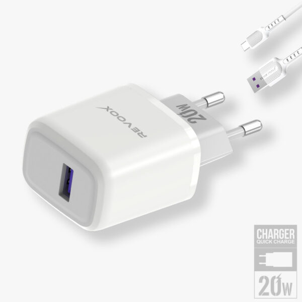 REVOOX Charger USB port 20W with Cable Micro RCH-AM02