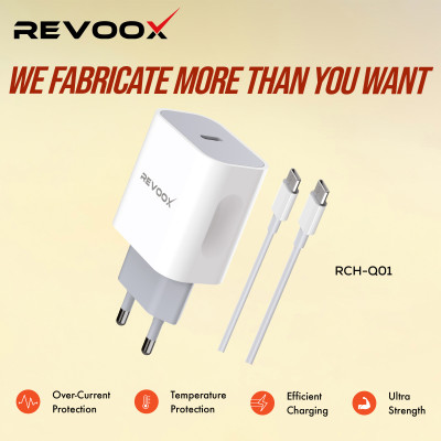 REVOOX Charger PD 20W with Cable Type-C to Type-C RCH-Q01 – Image 2