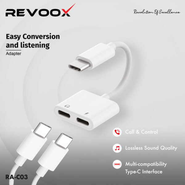 REVOOX Adapter Type-C/Type-C + Type-C RA-C03 – Image 2