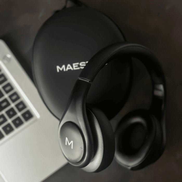 Maestro Cloud ANC Headset Noir – Casque sans fil noir ANC, Bluetooth 5.4, longévité de batterie 30h – Image 3