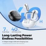 Écouteurs sans fil Soundpeats Clear Pods – Bluetooth 5.3, design transparent, 40h d’autonomie, double micro ENC pour appels clairs – Image 4