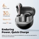 Écouteurs sans fil Soundpeats Air5 Lite – Bluetooth 5.4, Hi‑Res Audio LDAC, drivers 13 mm, 30h d’autonomie, 4 micros ENC, étanches IPX5 – Image 2