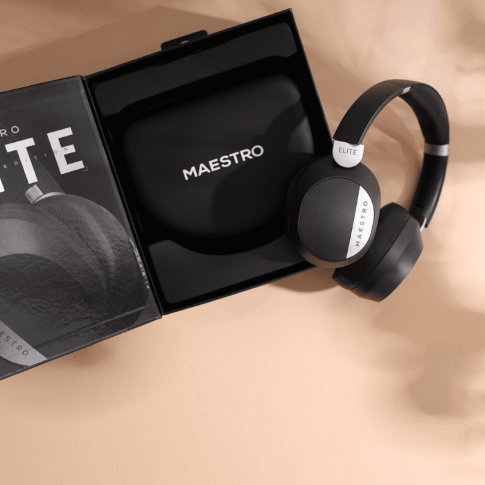 Maestro ELITE Bluetooth Headset Noir – Casque Bluetooth noir élégant, son puissant et confortable – Image 4
