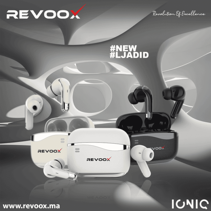 REVOOX Earphones Bluetooth IONIQ RBE-PA01 – Écouteurs sans fil intra-auriculaires, batterie longue durée – Image 3