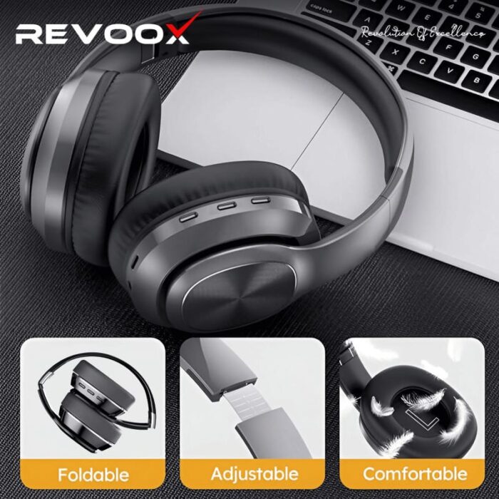 Revoox Headphones REVOBEAT RHD-01 – Casque audio sans fil pour musique et gaming – Image 4