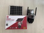 Caméra de surveillance extérieure solaire BH‑Vision PTZ 6K Ultra HD – Panneau solaire, double antenne, suivi automatique, détection humaine, alarme sonore & lumineuse