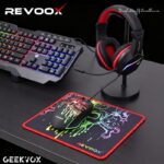 Pack Gaming REVOOX GEEKVOX RP-KWC01 – Clavier 105 touches RGB Rainbow, Souris 3600 DPI et Casque RGB – Image 2