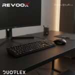 Clavier et souris filaires Revoox DUOFLEX RKM-W101 pour ordinateur, design compact et ergonomique.