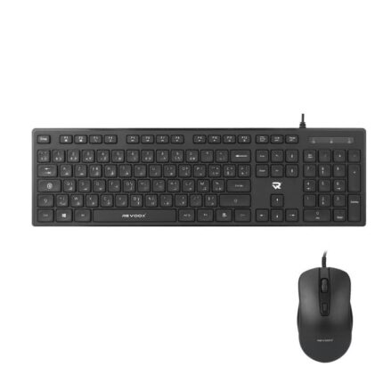 Revoox DUOFLEX RKM-W101 – Combo Clavier & Souris Filaire USB | Smartop.ma