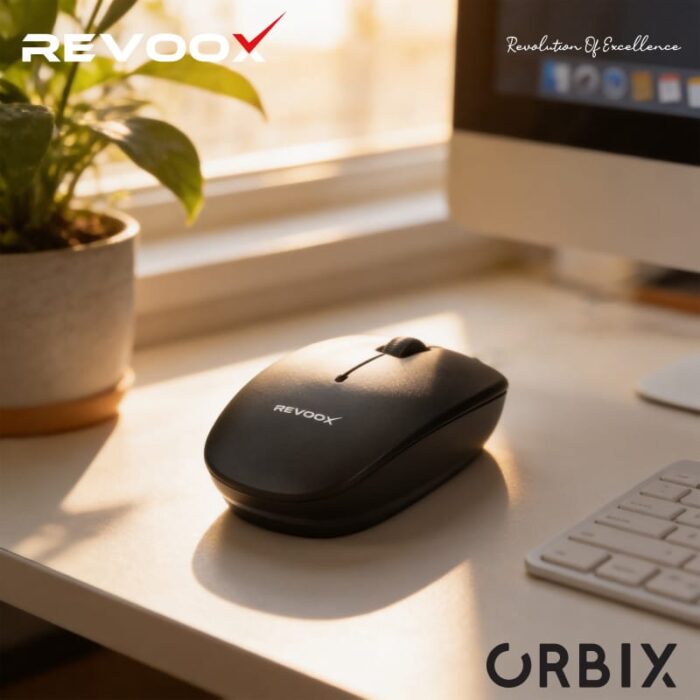 Revoox ORBIT RM-B200 – Souris Sans Fil 2.4G, Vue Avant | Smartop.ma
