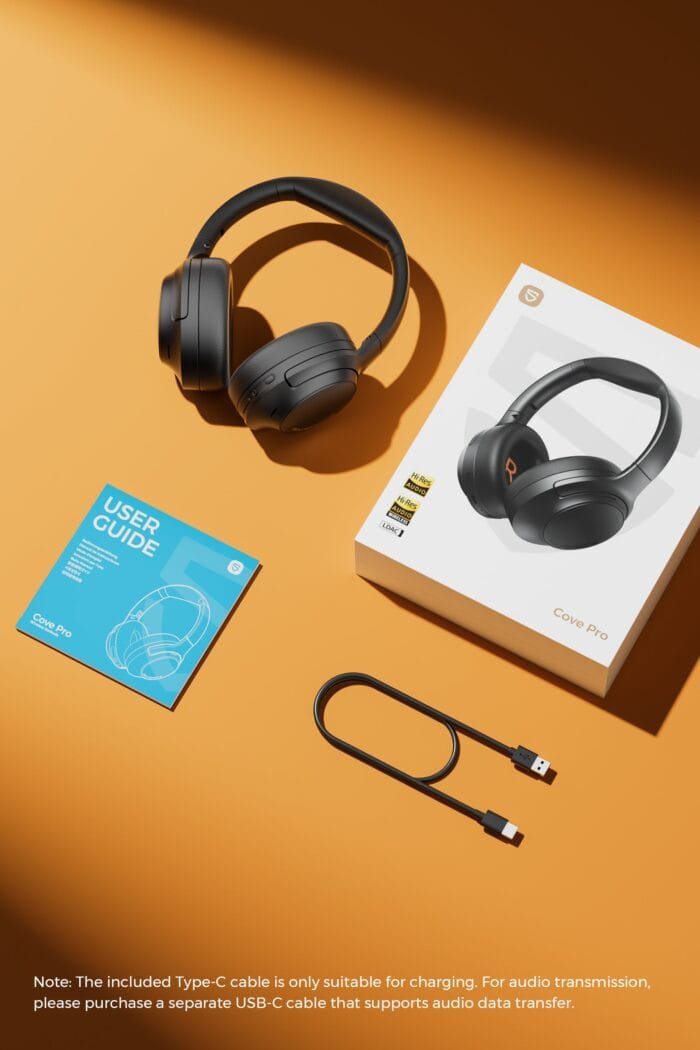 Cove Pro Hybrid ANC Over-Ear Headphones LDAC 56dB 95H – Image 2