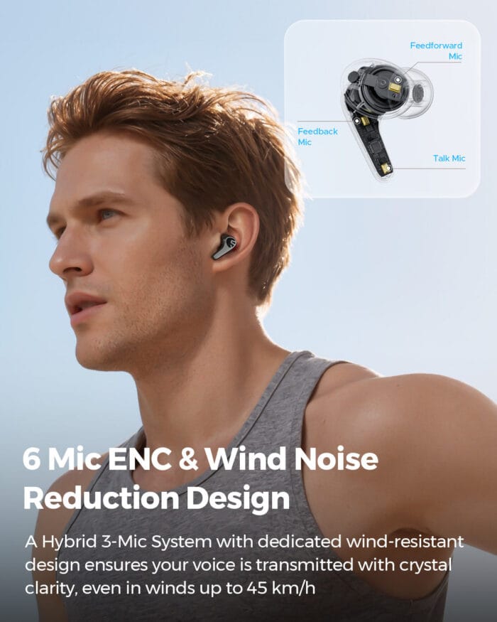 C30 Hybrid ANC Earbuds Bluetooth 6.0 LDAC 52dB 52H – Image 6