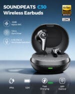 C30 Hybrid ANC Earbuds Bluetooth 6.0 LDAC 52dB 52H – Image 2