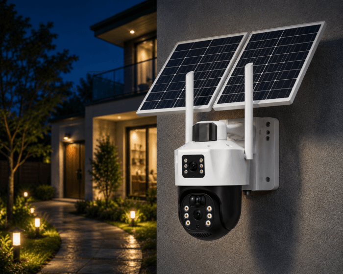 Caméra de sécurité intelligente extérieure et solaire BH-Vision | Caméra solaire sans fil 6K Ultra HD – Image 4