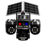Caméra de sécurité intelligente extérieure solaire BH-Vision | Caméra PTZ double panneau solaire 8K Ultra HD