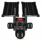 Caméra solaire intelligente BH-Vision 2-en-1 avec IA | Caméra de sécurité extérieure sans fil 6K Ultra HD