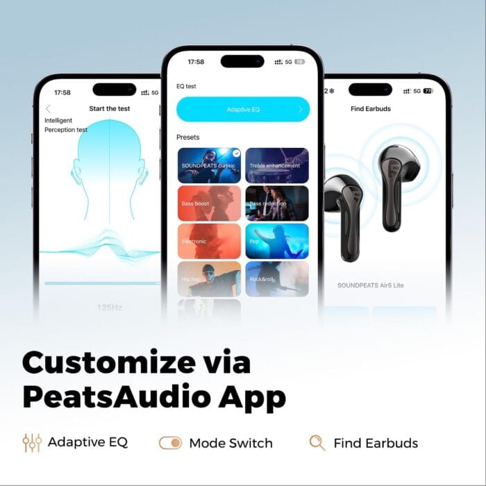Air5 Lite Earbuds Bluetooth 5.4 LDAC Hi-Res 30H – Image 6