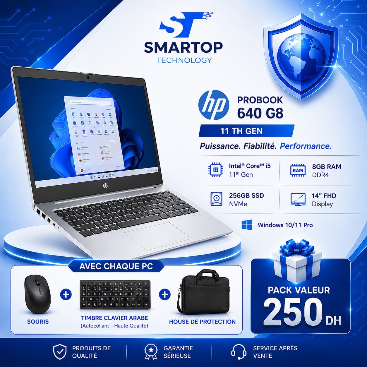 WhatsApp Image 2026-07-01 at 20.00.14 HP ProBook 640 G8 Core i5-1145G7 I 8Go I 256Go SSD 14″FHD – Image 1