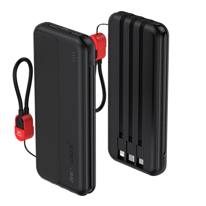 Power Bank Revoox RevoSpark 15W 10000mAh Câbles Intégrés – RPB-P099 – Image 3