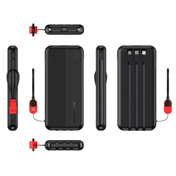 Power Bank Revoox RevoSpark 15W 10000mAh Câbles Intégrés – RPB-P099 – Image 4