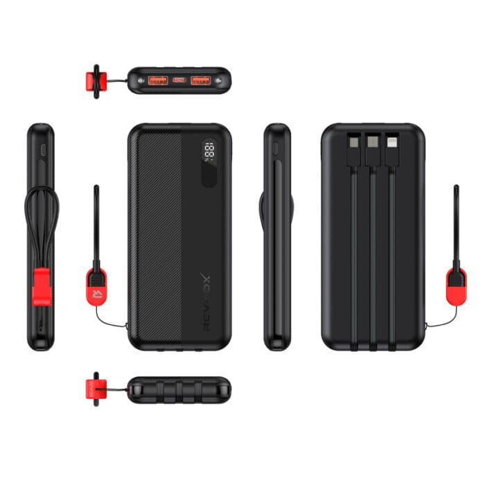 Power Bank Revoox RevoSpark 10000mAh Câbles Intégrés – RPB-P102 – Image 2