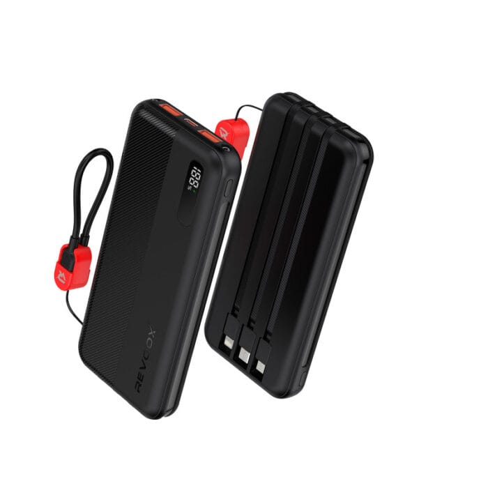 Power Bank Revoox RevoSpark 10000mAh Câbles Intégrés – RPB-P102 – Image 4