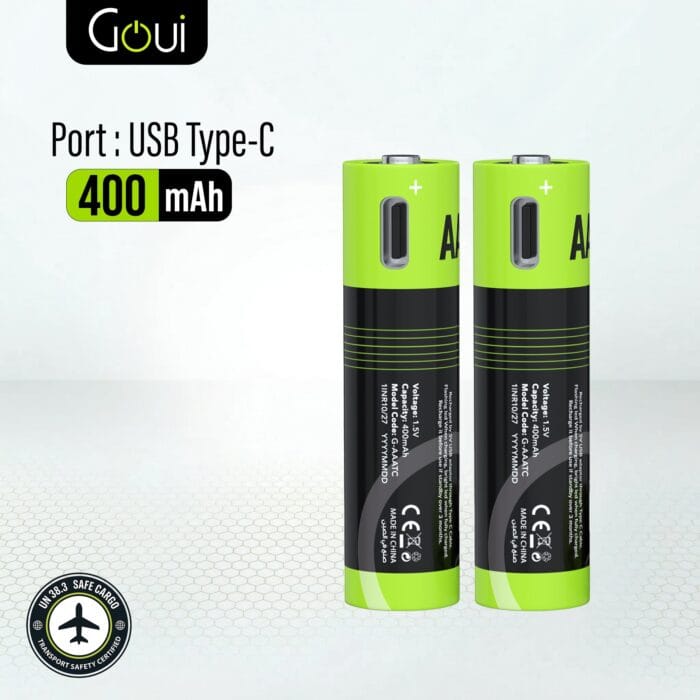 Goui Rechargeable AA Battery (2Pcs) Black – Image 5